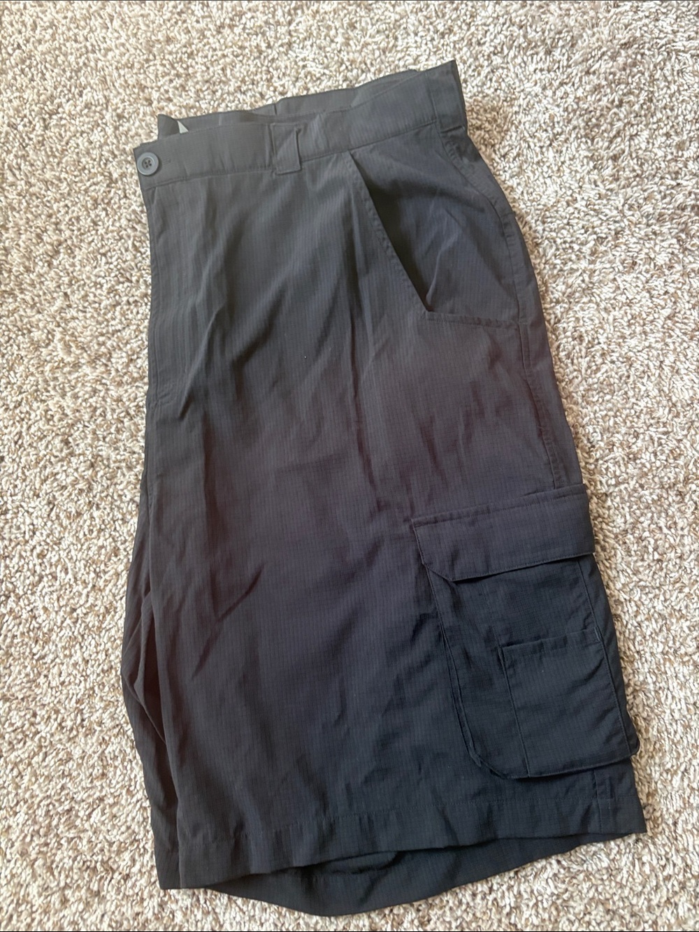 Men's Big and Tall Black Cargo Shorts - Classic Utility Style